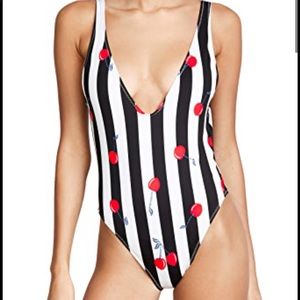 Solid and striped cherry striped one piece